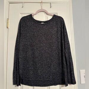 Old Navy Women's Dark Gray Marled soft long sleeve top